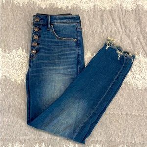 A&F High Rise Skinny Ankle Jeans